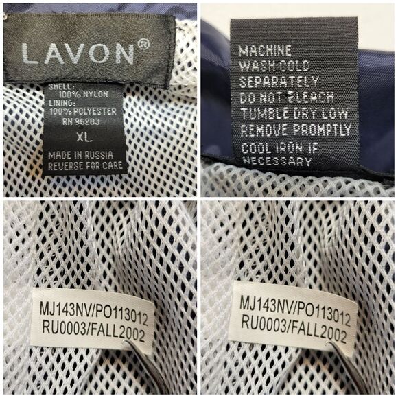 Lavon Vintage Y2K USA Blue Windbreaker Tracksuit with Red Stripes Size XL - Picture 13 of 16